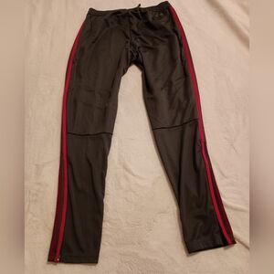 Adidas Trio19 Soccer Training Pants Men's Size Medium Grey W/Red Stripes